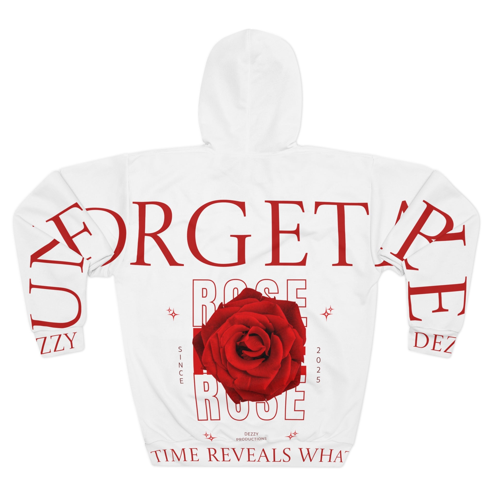 Rose Rose Hoodie — 'Time Reveals What Was Always There' Graphic Pullover