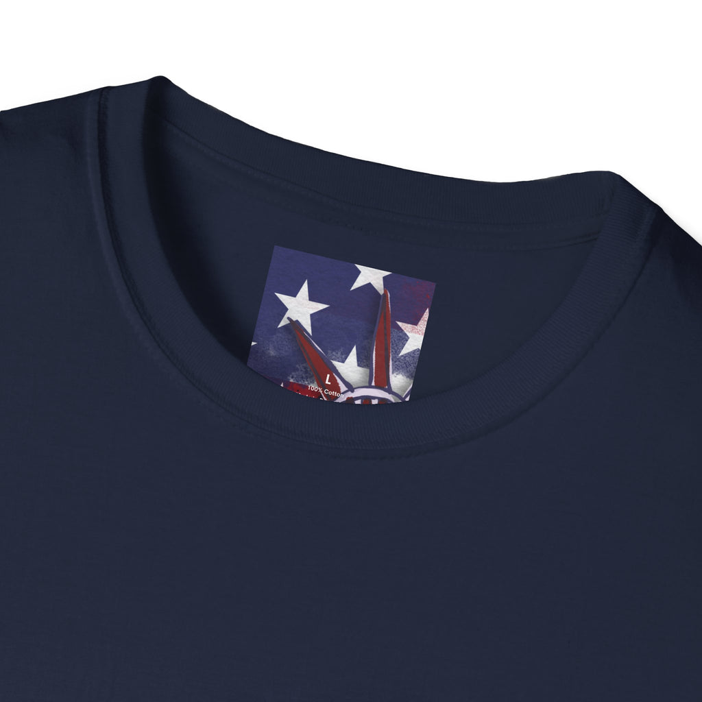 Fourth of July Statue of Liberty T-Shirt – American Flag Fireworks Patriotic Tee